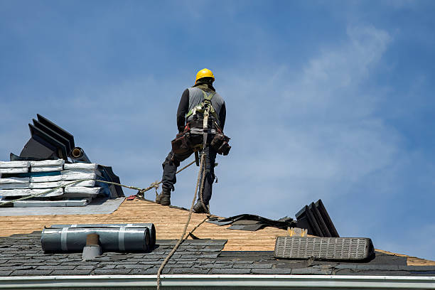 Professional Flat Roof Repair technician working in Oakville, IA